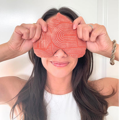 Weighted Heart Eye Pillow & Eye Mask - Gift for Women, Terra