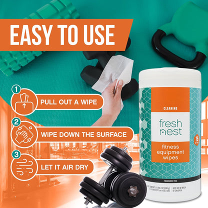 Fitness Equipment Wipes - Cleaning Wipes - 75 Count