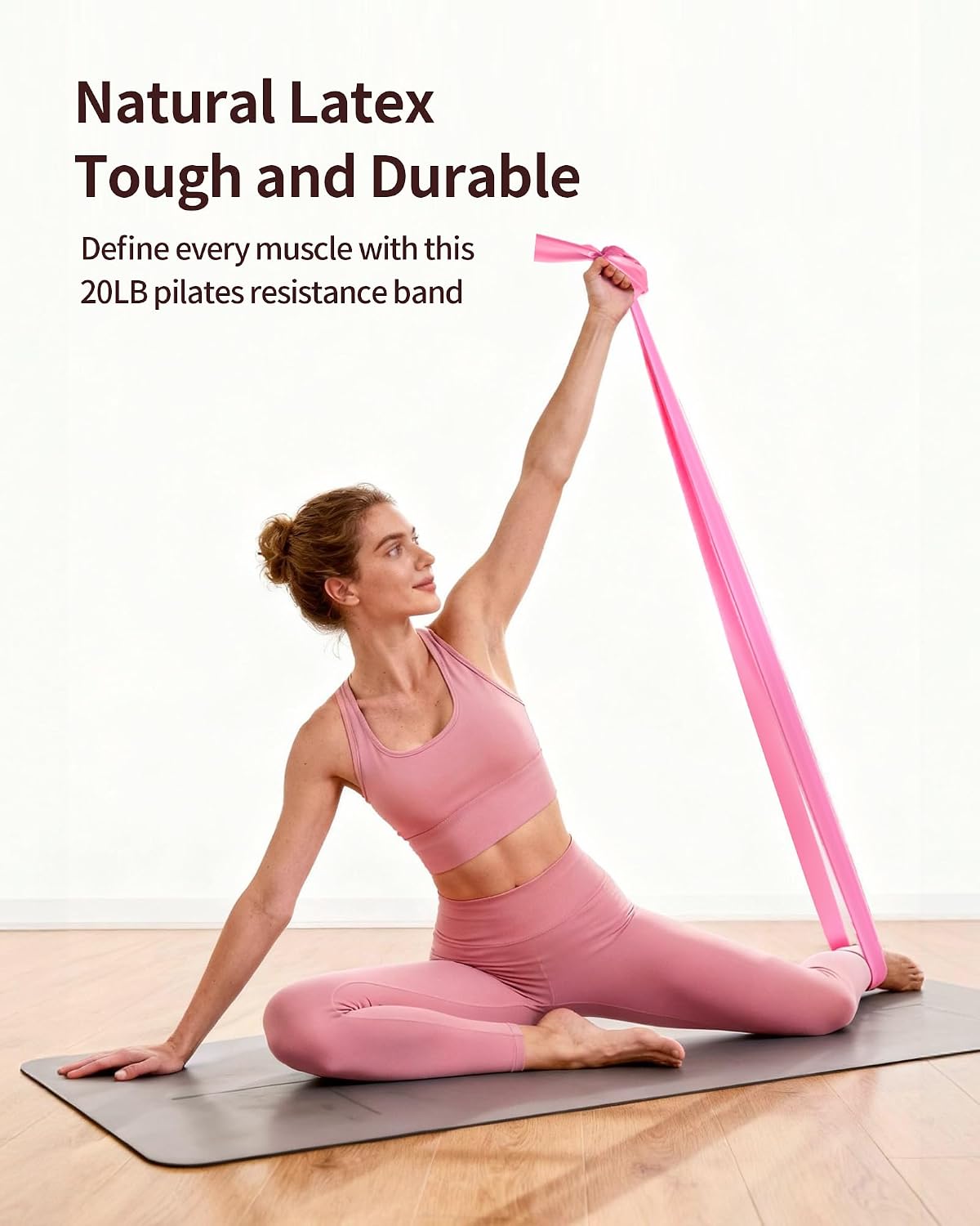 Home Pilates Kit for Women, Essentials Pilates Equipment Set with 14‘’ Pilates Ring and Mini Ball, 5 Resistance Bands & Accessories, Tutorial Charts, Pilates Ring Set for Beginners Workout at Home