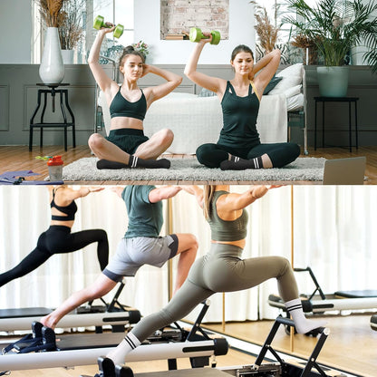 Pilates Socks for Women, Grip Yoga Crew Socks, Non Slip Socks