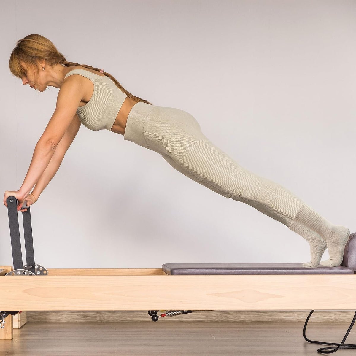 Pilates Socks for Women, Grip Yoga Crew Socks, Non Slip Socks