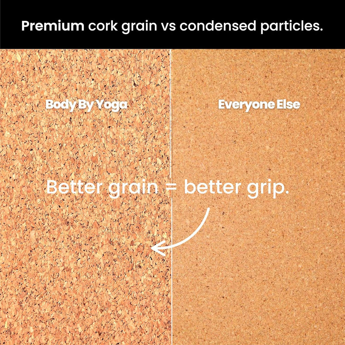 Luxury Cork Yoga Mat - Non Slip, Extra Thick Grip. Extra Large & Long. More Comfort and Support. Tough Enough For Hot Yoga. Cork + Natural Rubber, Non Toxic and Eco Friendly. Optional Alignment Lines.