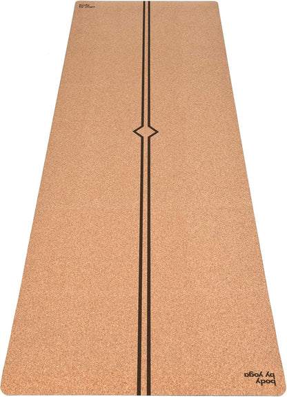 Luxury Cork Yoga Mat - Non Slip, Extra Thick Grip. Extra Large & Long. More Comfort and Support. Tough Enough For Hot Yoga. Cork + Natural Rubber, Non Toxic and Eco Friendly. Optional Alignment Lines.