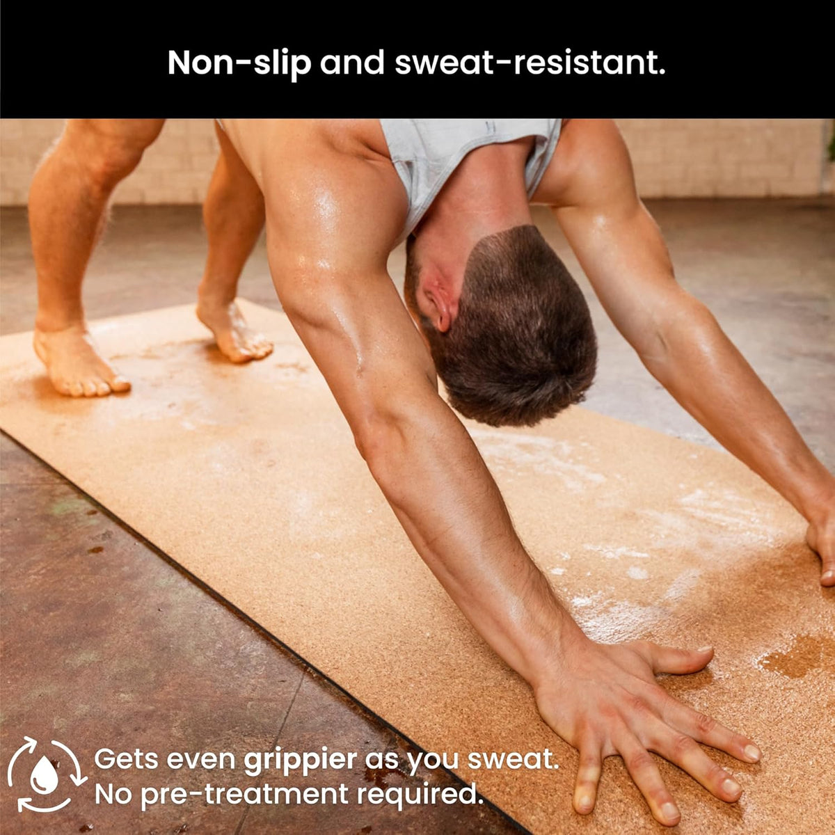 Luxury Cork Yoga Mat - Non Slip, Extra Thick Grip. Extra Large & Long. More Comfort and Support. Tough Enough For Hot Yoga. Cork + Natural Rubber, Non Toxic and Eco Friendly. Optional Alignment Lines.