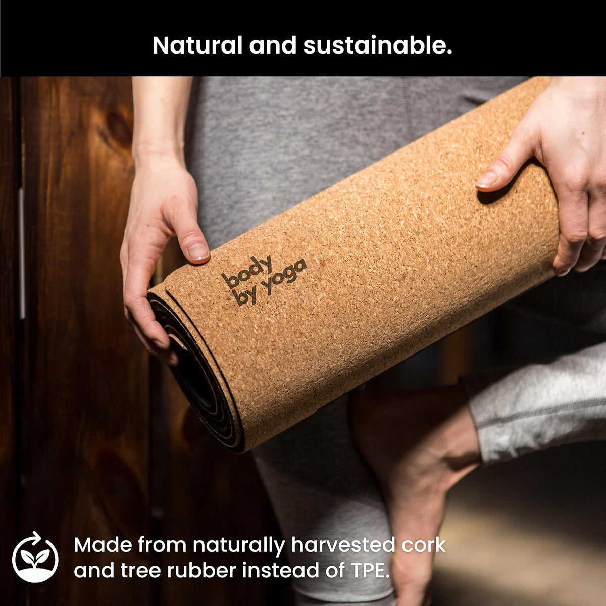 Luxury Cork Yoga Mat - Non Slip, Extra Thick Grip. Extra Large & Long. More Comfort and Support. Tough Enough For Hot Yoga. Cork + Natural Rubber, Non Toxic and Eco Friendly. Optional Alignment Lines.