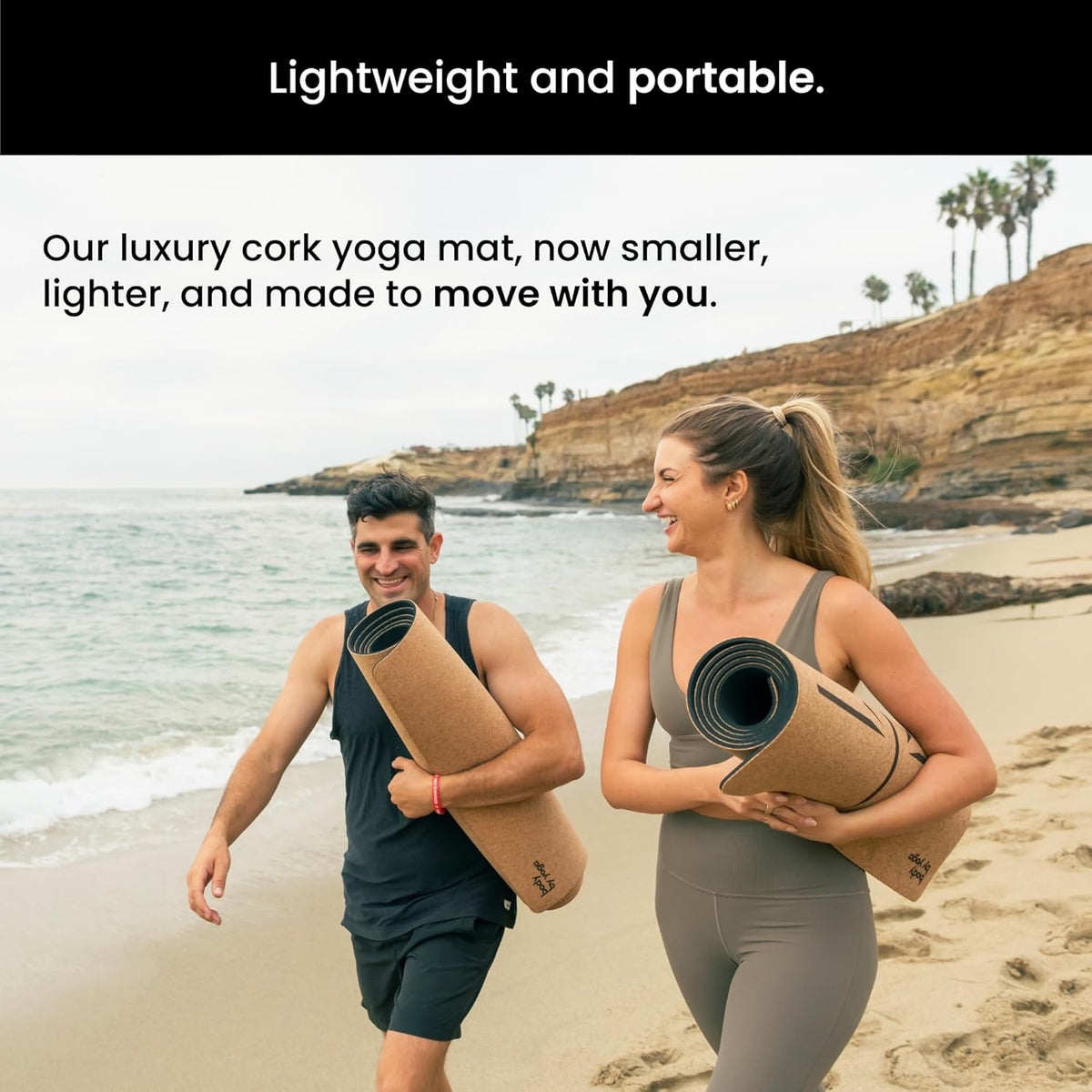 Luxury Cork Yoga Mat - Non Slip, Extra Thick Grip. Extra Large & Long. More Comfort and Support. Tough Enough For Hot Yoga. Cork + Natural Rubber, Non Toxic and Eco Friendly. Optional Alignment Lines.