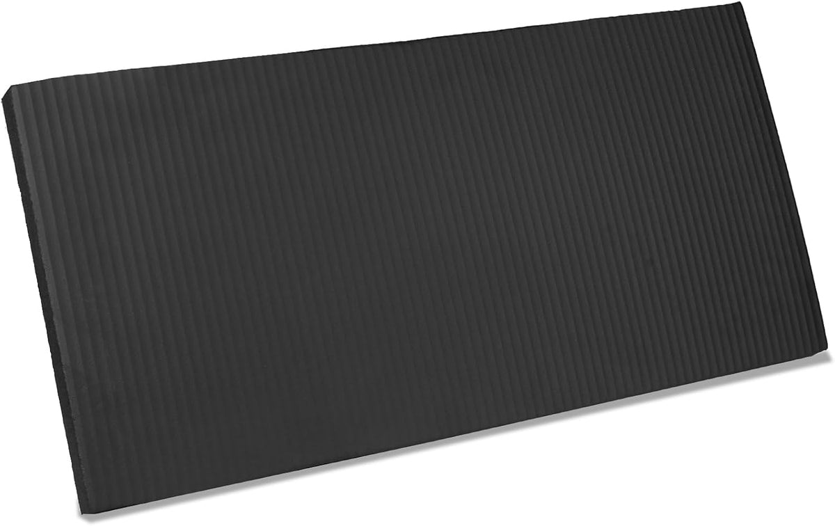 Yoga Knee Pad Cushion Yoga Mat Thick Kneeling Pads Support for Knees, Wrists Elbows, Non-Slip - Earth-Friendly Knee Pads for Yoga, Pilates, Floor Workouts - Knee Cushion, Black Yoga Mat, 24x12.2 Inch