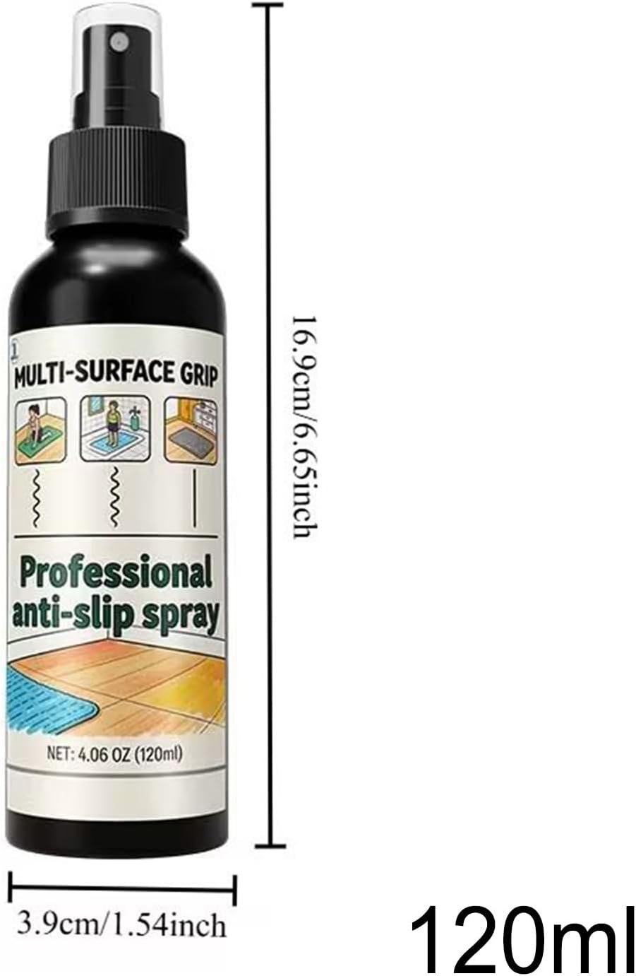 Yoga Mat Cleaner 120ml Long-Lasting Natural | Non-slip Wrestling Mat Cleaner for Gym Home Studio Room Equipment Gear Women Men Beginners