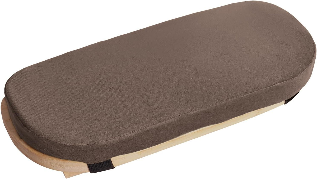 Bamboo Meditation Bench with Cushion, Folding Kneeling Meditation Bench, Portable Kneeling Chair for Kneeling or Sitting, 396.83lbs Load Max (Green)