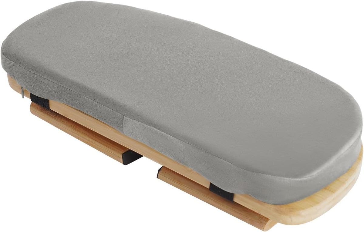 Bamboo Meditation Bench with Cushion, Folding Kneeling Meditation Bench, Portable Kneeling Chair for Kneeling or Sitting, 396.83lbs Load Max (Green)