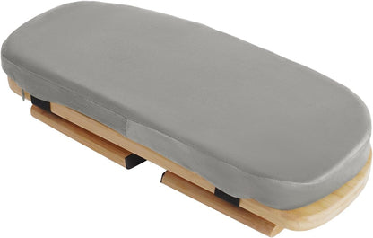 Bamboo Meditation Bench with Cushion, Folding Kneeling Meditation Bench, Portable Kneeling Chair for Kneeling or Sitting, 396.83lbs Load Max (Green)