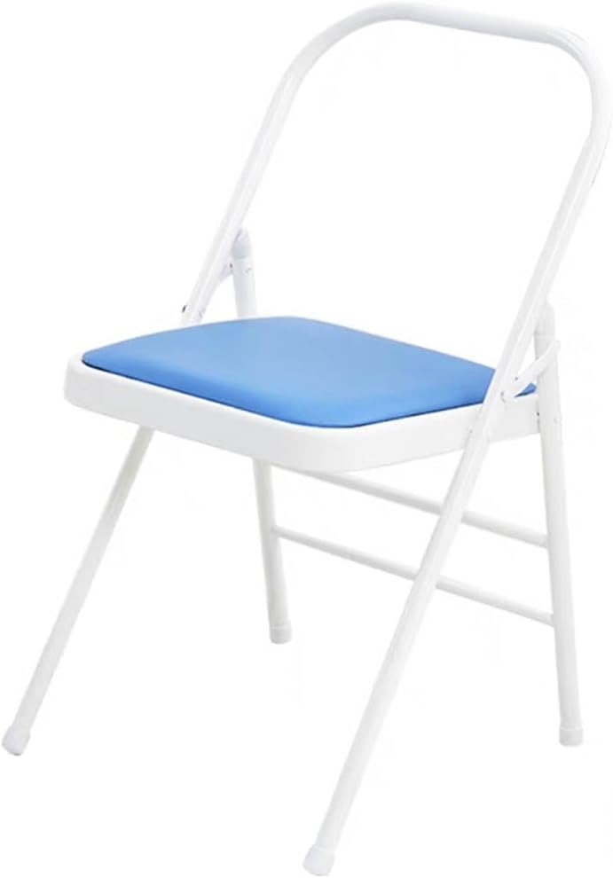 Yoga Auxiliary Chair Iyengar Yoga Chair,Backless Yoga Chair Prop,Pilates Chair,Foldable and Portable Folding Stools for Yoga,Black