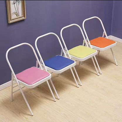 Yoga Auxiliary Chair Iyengar Yoga Chair,Backless Yoga Chair Prop,Pilates Chair,Foldable and Portable Folding Stools for Yoga,Black