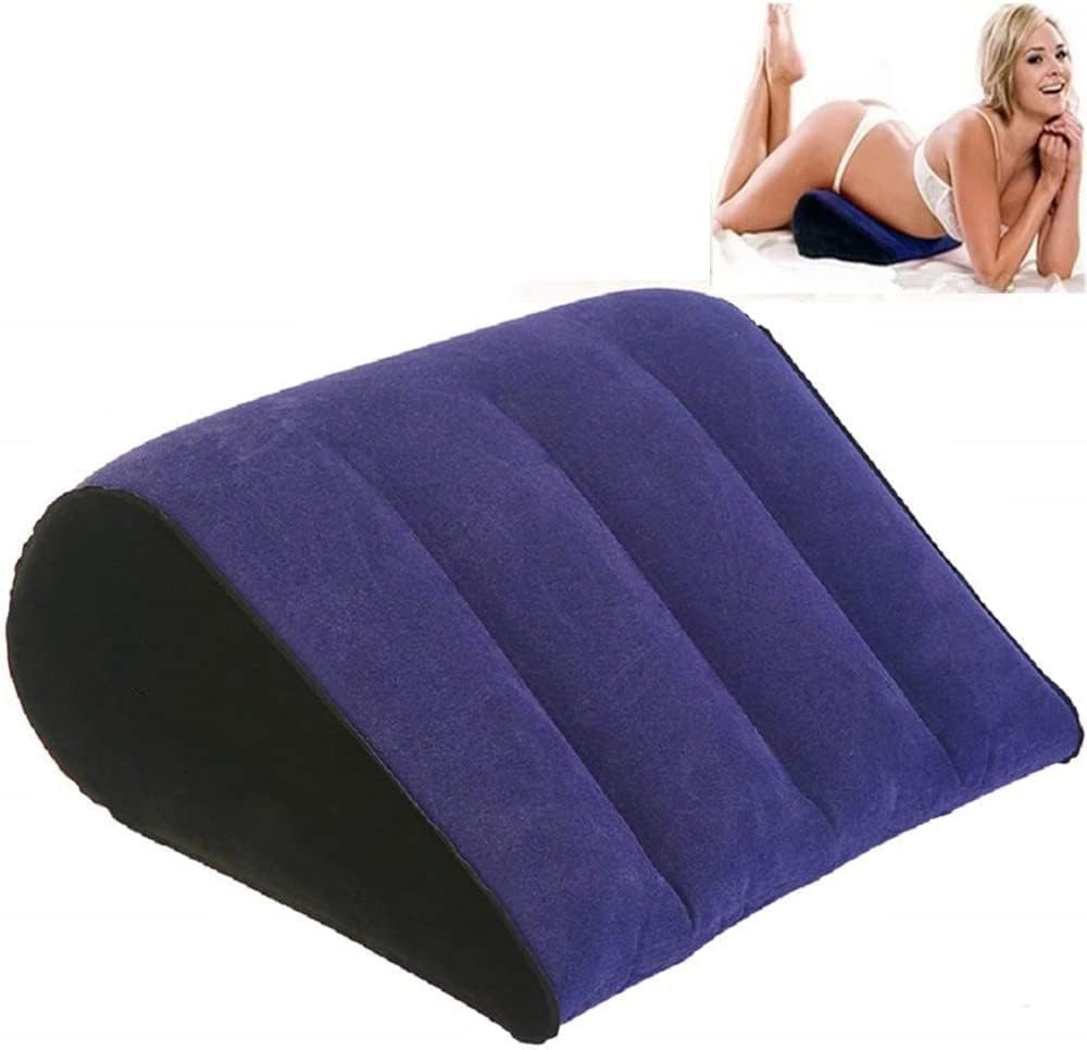 Bed Wedge Pillow, Inflatable Pillow for Couples Soft Portable Positioning Triangle Sofa Pillow Body Positioners Cushion Sweater Yoga LX-M7