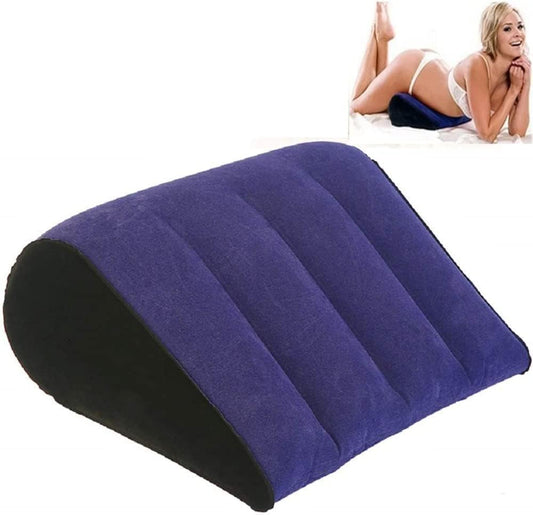 Bed Wedge Pillow, Inflatable Pillow for Couples Soft Portable Positioning Triangle Sofa Pillow Body Positioners Cushion Sweater Yoga LX-M7