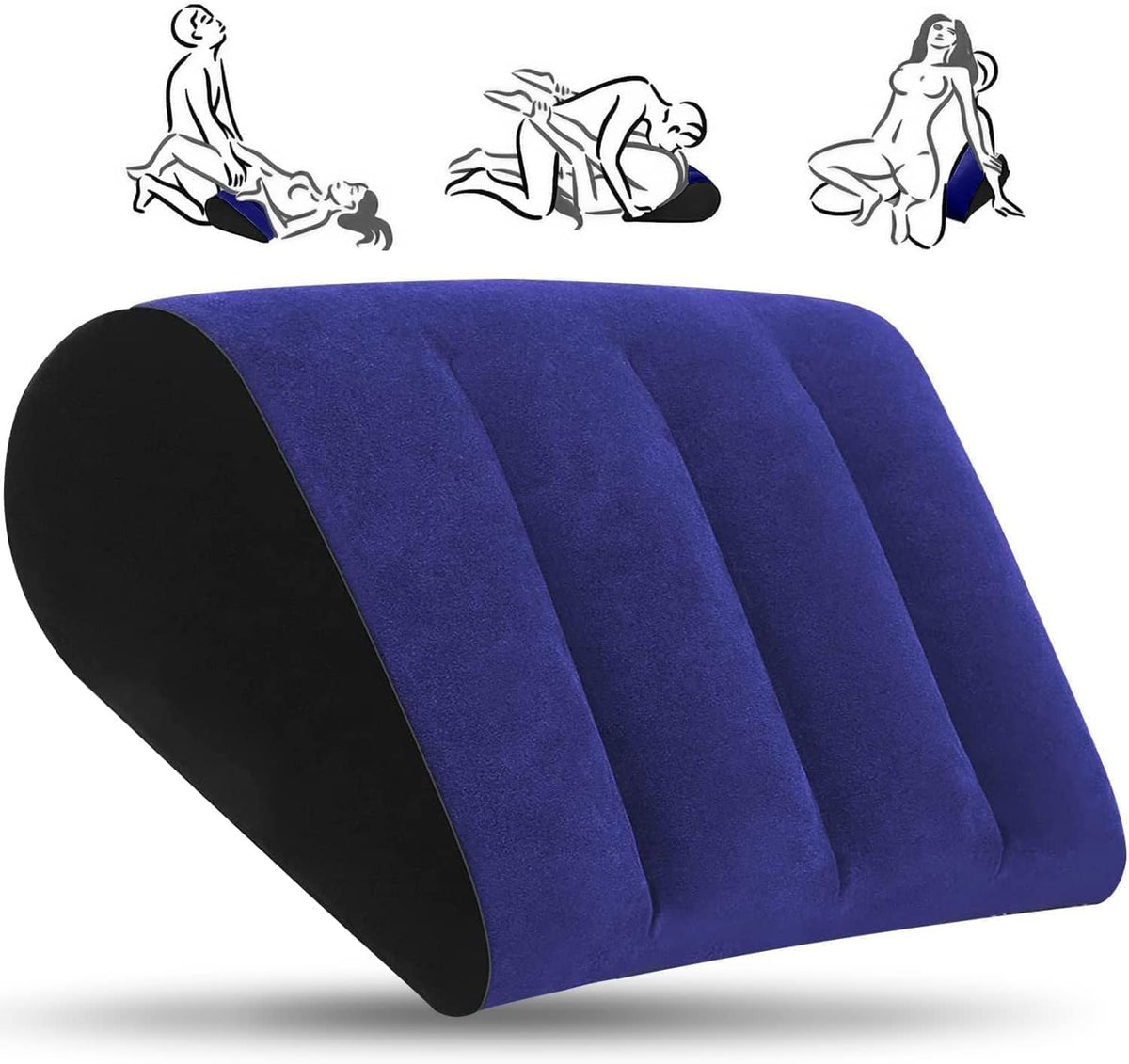 Bed Wedge Pillow, Inflatable Pillow for Couples Soft Portable Positioning Triangle Sofa Pillow Body Positioners Cushion Sweater Yoga LX-M7
