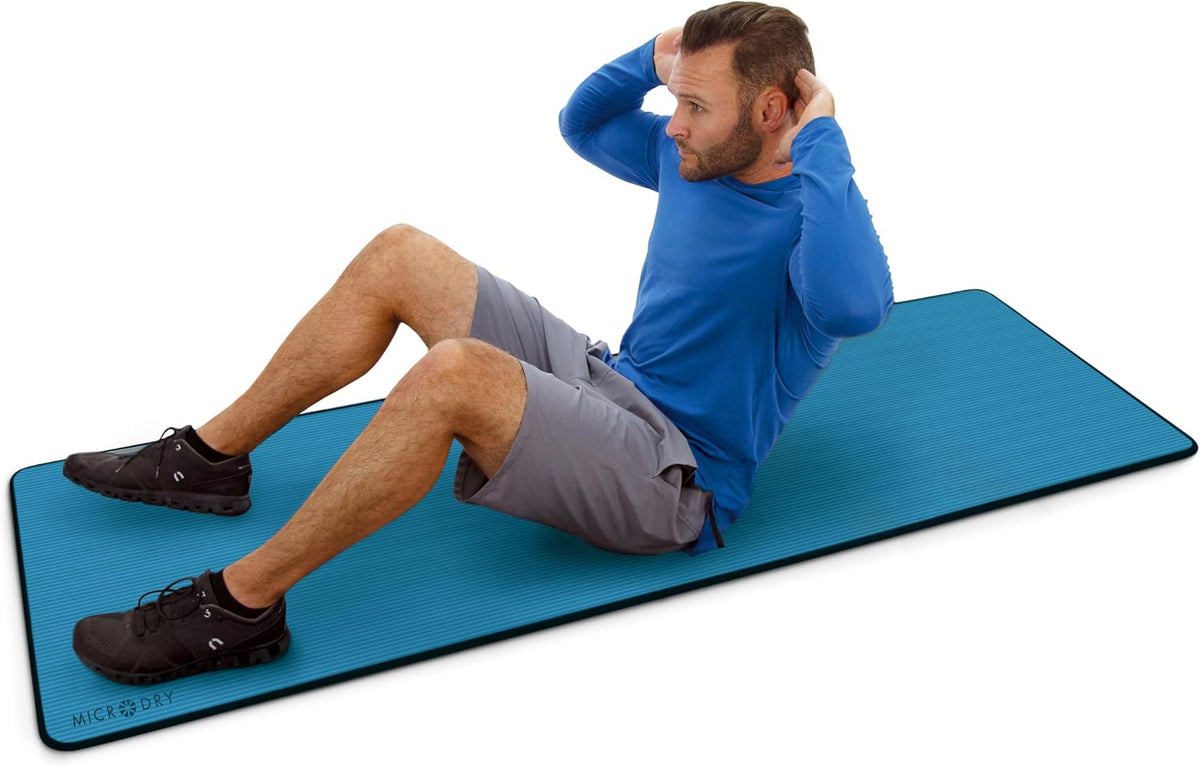 Multi-Purpose Fitness Mat, Cushioned & Non-Slip Foam for Yoga, Pilates, HIIT, Skid-Resistant and Tear-Resistant, 24"x72" with Carry Strap