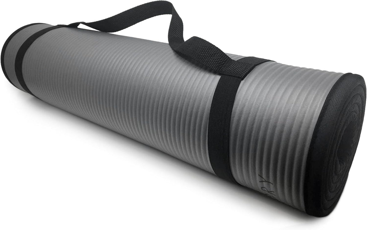 Multi-Purpose Fitness Mat, Cushioned & Non-Slip Foam for Yoga, Pilates, HIIT, Skid-Resistant and Tear-Resistant, 24"x72" with Carry Strap