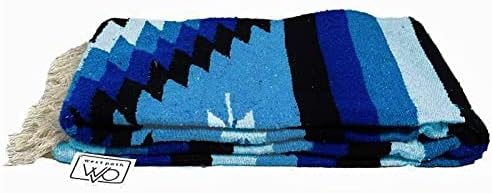 Open Road Goods Handwoven Mexican Diamond Blanket, Throw, or Yoga Bolster - Southwestern Style Blanket - Brown
