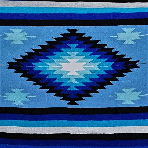 Open Road Goods Handwoven Mexican Diamond Blanket, Throw, or Yoga Bolster - Southwestern Style Blanket - Brown