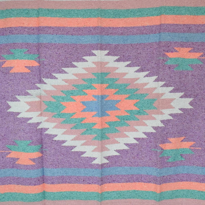 Open Road Goods Handwoven Mexican Diamond Blanket, Throw, or Yoga Bolster - Southwestern Style Blanket - Brown