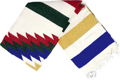 Open Road Goods Handwoven Mexican Diamond Blanket, Throw, or Yoga Bolster - Southwestern Style Blanket - Brown
