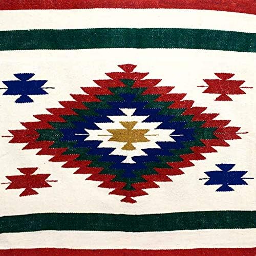 Open Road Goods Handwoven Mexican Diamond Blanket, Throw, or Yoga Bolster - Southwestern Style Blanket - Brown
