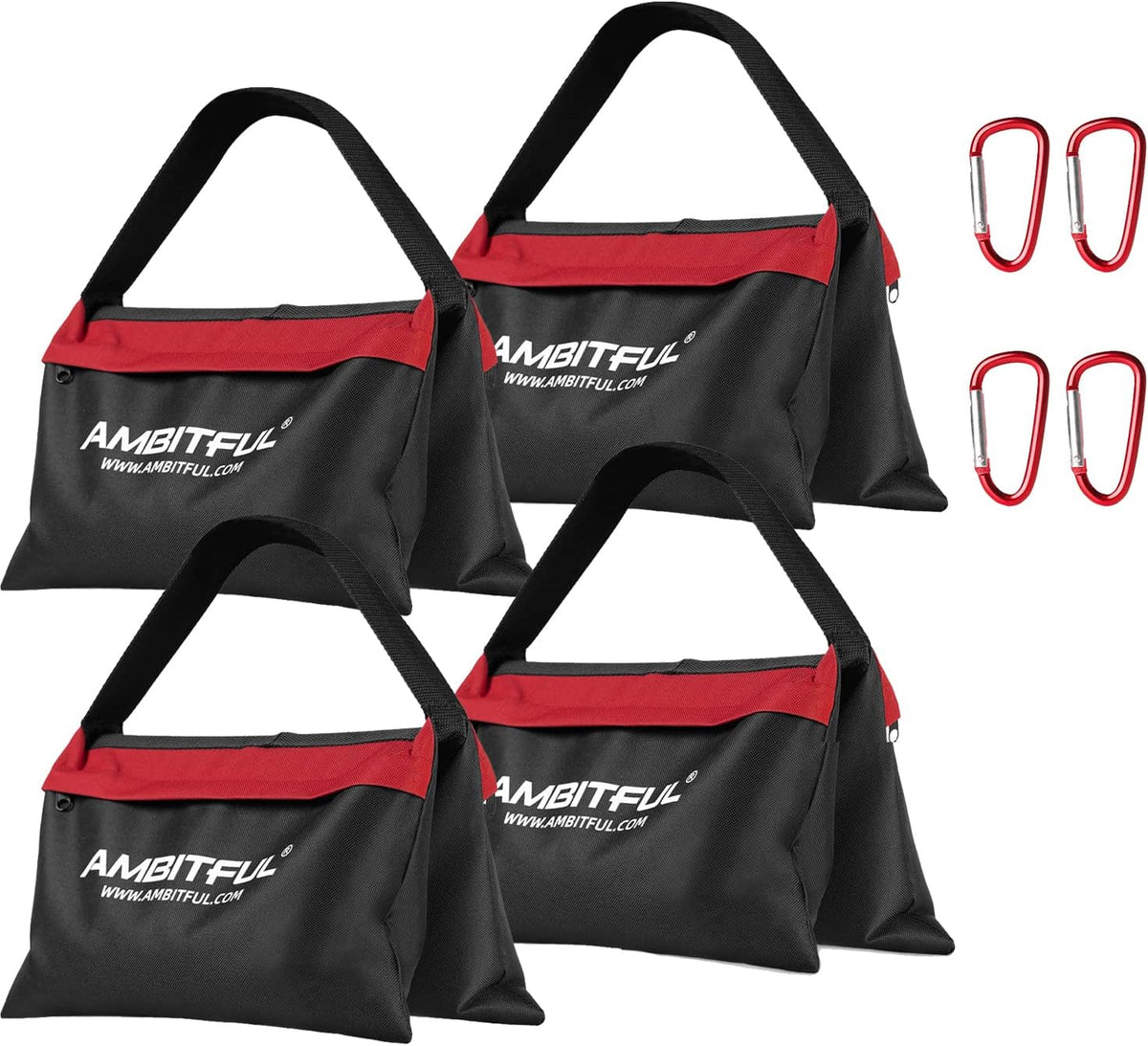 4 Packs Sandbags Weight Bags with Hook for Photography Studio Film