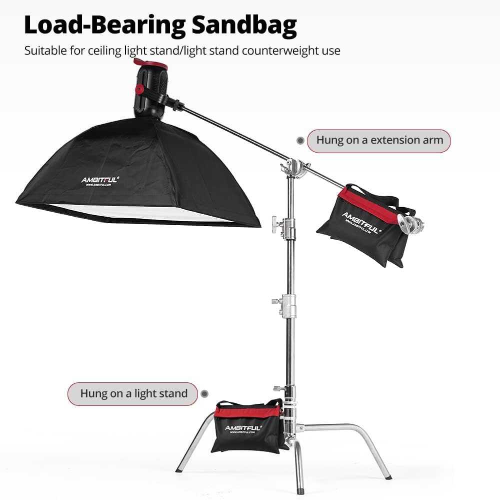 4 Packs Sandbags Weight Bags with Hook for Photography Studio Film