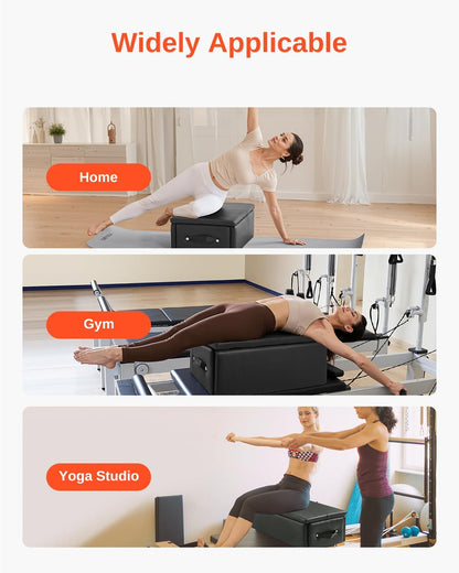 Pilates Reformer Foldable, Suitable for Intermediate and Beginners Users, Pilates Equipment for Home Gym Studio Use with 4 Adjustable Resistance Spring, Up to 400 LBS
