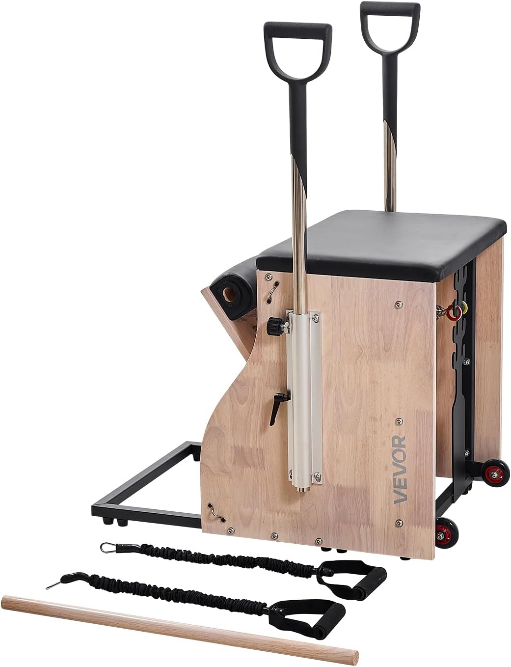 Pilates Reformer Foldable, Suitable for Intermediate and Beginners Users, Pilates Equipment for Home Gym Studio Use with 4 Adjustable Resistance Spring, Up to 400 LBS