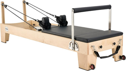 Pilates Reformer Foldable, Suitable for Intermediate and Beginners Users, Pilates Equipment for Home Gym Studio Use with 4 Adjustable Resistance Spring, Up to 400 LBS