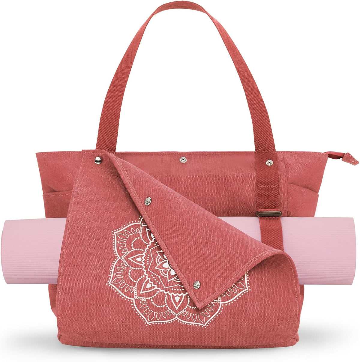 Yoga Mat Bag For Women Canvas Tote Pilates Gym Bag With Mat Carrier