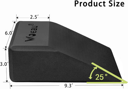 2 Pack Non-Slip Professional Squat Wedge Blocks - Heel Elevated Ramp for Squats, Calf Raises Platform for Men Women, Slant Board Trainer for Fitness, Pushup, Weightlifting, Yoga