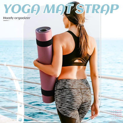 4 Pcs Nylon Yoga Mat Strap Bungee Band for Mat Storage, Black