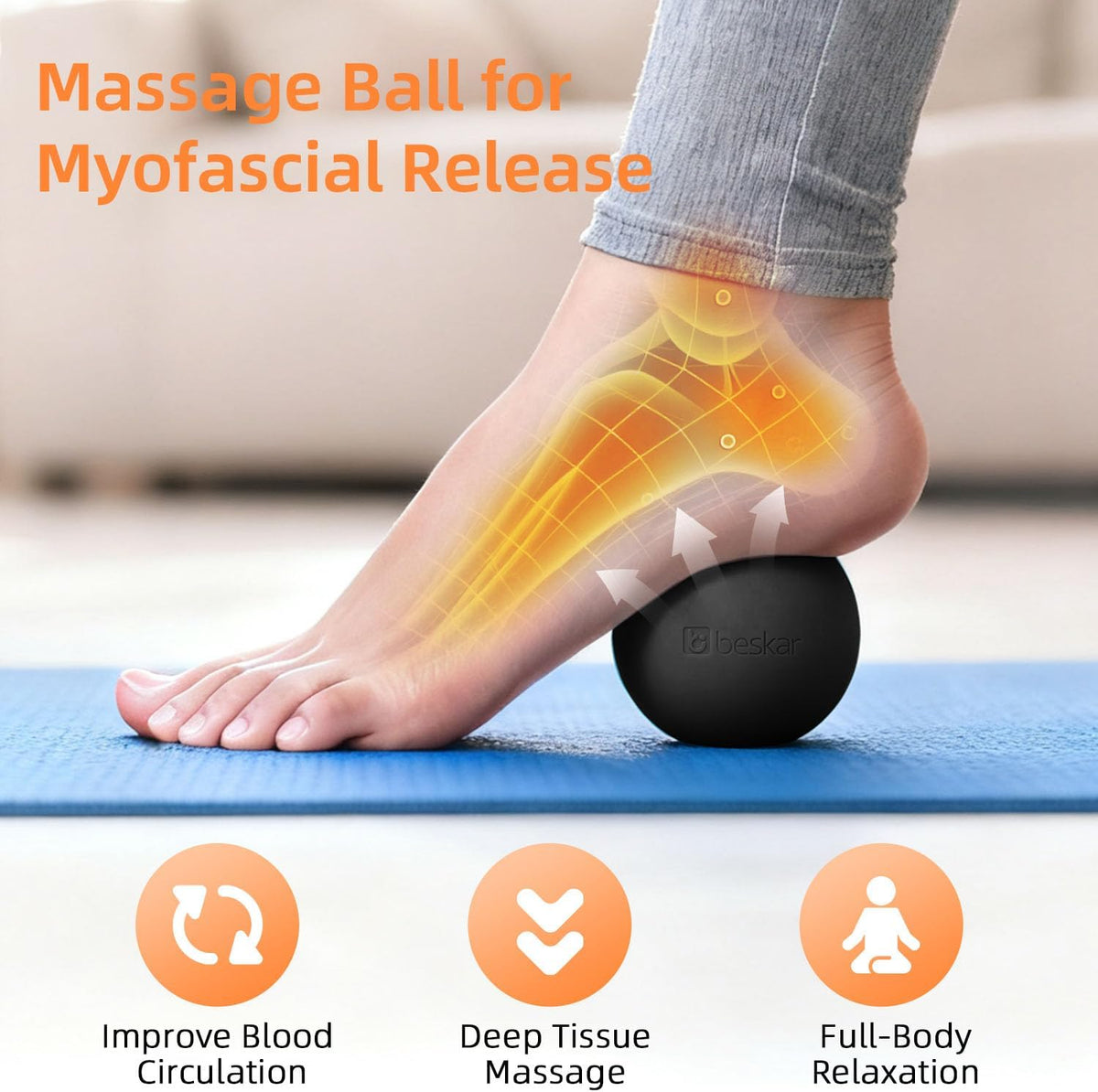 Massage Lacrosse Ball for Myofascial Release, Trigger Point Therapy