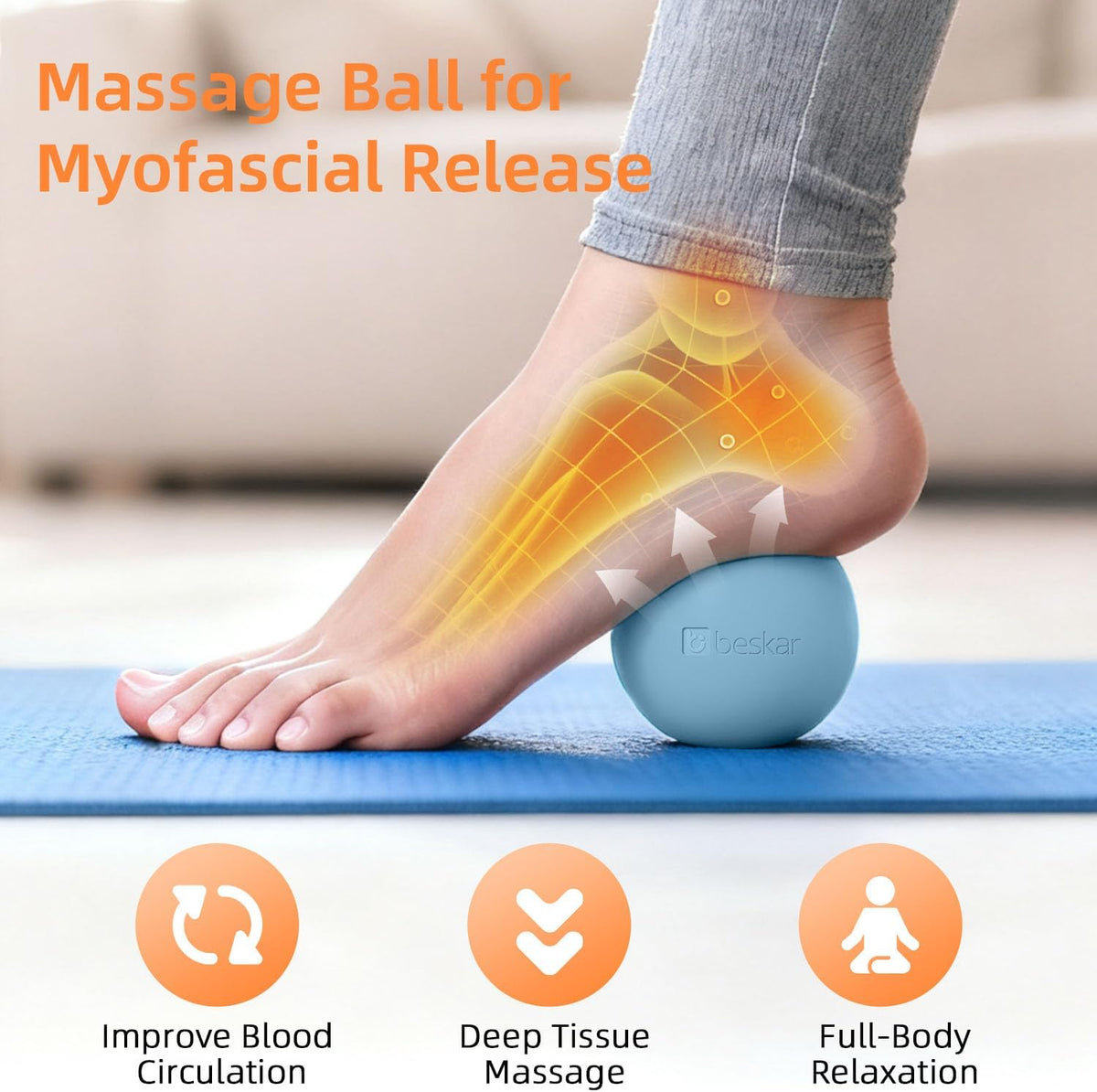 Massage Lacrosse Ball for Myofascial Release, Trigger Point Therapy