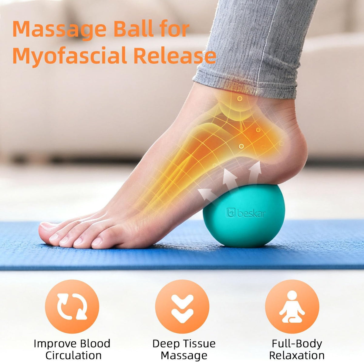 Massage Lacrosse Ball for Myofascial Release, Trigger Point Therapy