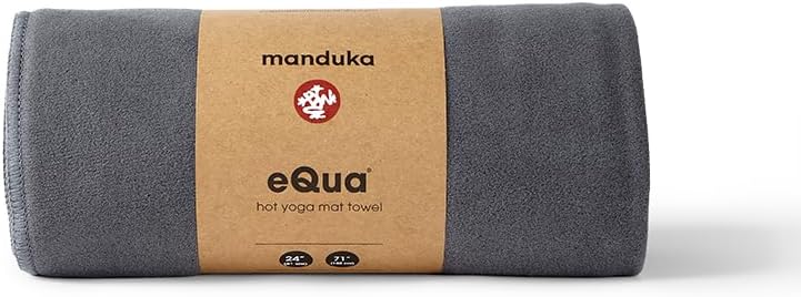 eQua Hot Yoga Mat Towel | Thunder | 71 x 24 in