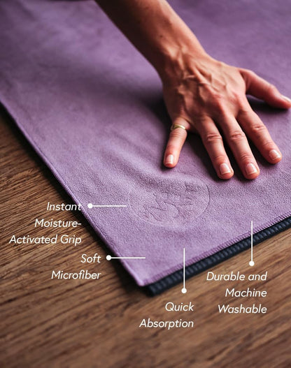 eQua Hot Yoga Mat Towel | Thunder | 71 x 24 in