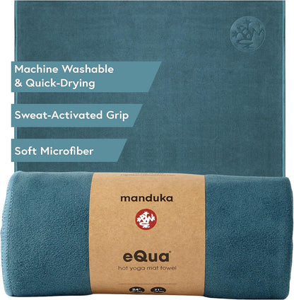 eQua Hot Yoga Mat Towel | Thunder | 71 x 24 in