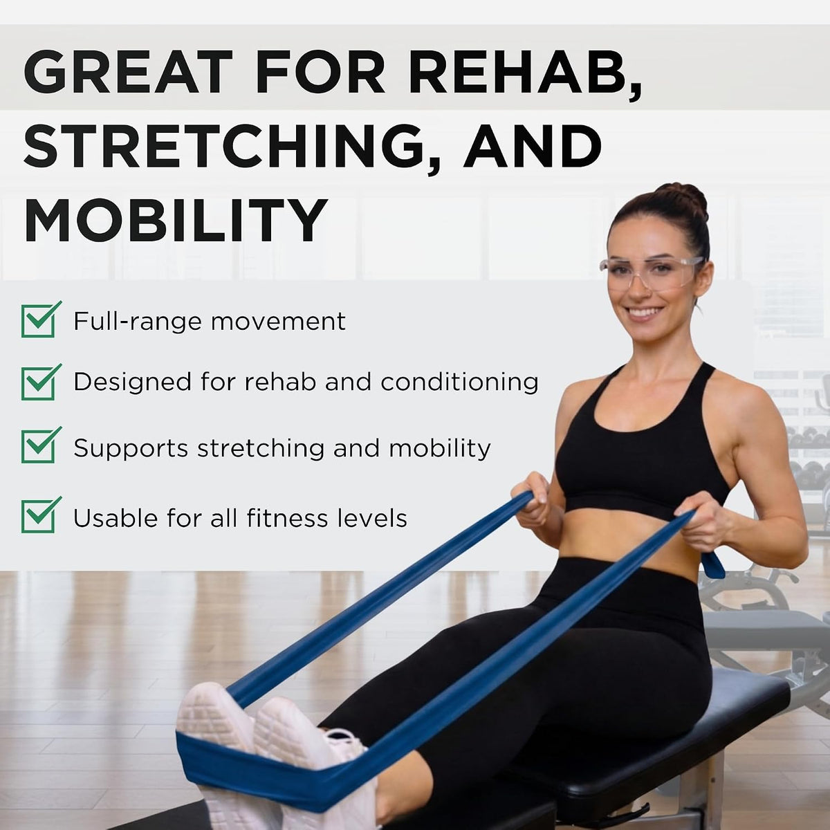 Resistance Bands Set, Elastic Bands for Exercise & Physical Therapy, Strength Training for Upper & Lower Body Fitness