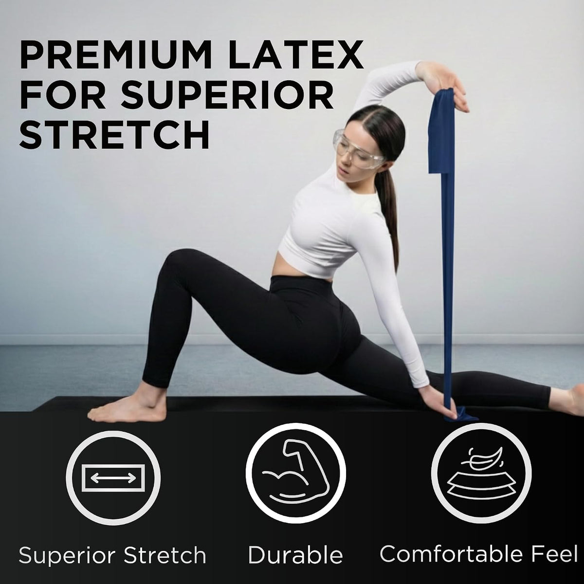 Resistance Bands Set, Elastic Bands for Exercise & Physical Therapy, Strength Training for Upper & Lower Body Fitness