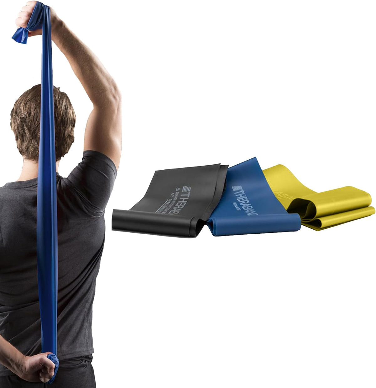 Resistance Bands Set, Elastic Bands for Exercise & Physical Therapy, Strength Training for Upper & Lower Body Fitness