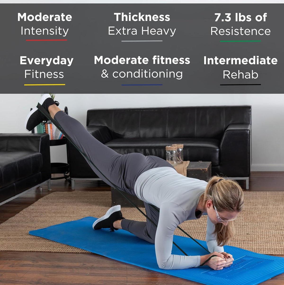 Resistance Bands Set, Elastic Bands for Exercise & Physical Therapy, Strength Training for Upper & Lower Body Fitness