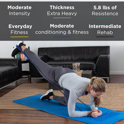 Resistance Bands Set, Elastic Bands for Exercise & Physical Therapy, Strength Training for Upper & Lower Body Fitness