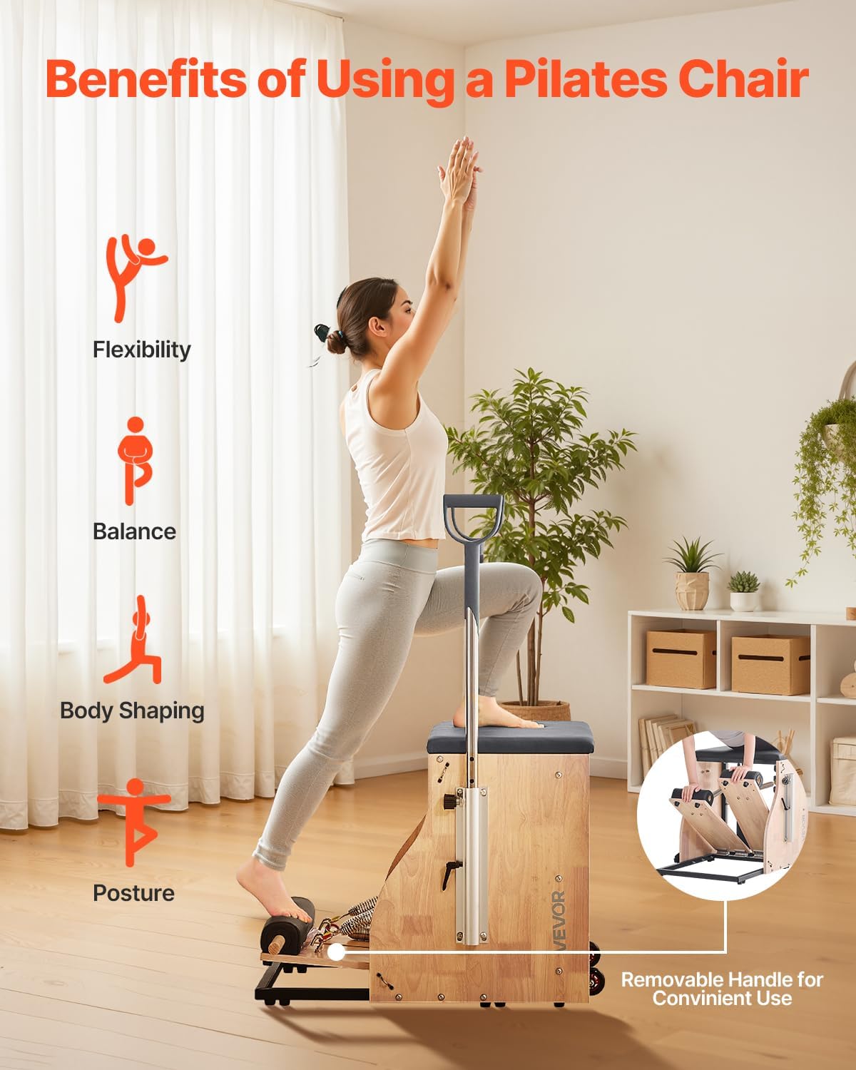 Pilates Reformer Foldable, Suitable for Intermediate and Beginners Users, Pilates Equipment for Home Gym Studio Use with 4 Adjustable Resistance Spring, Up to 400 LBS