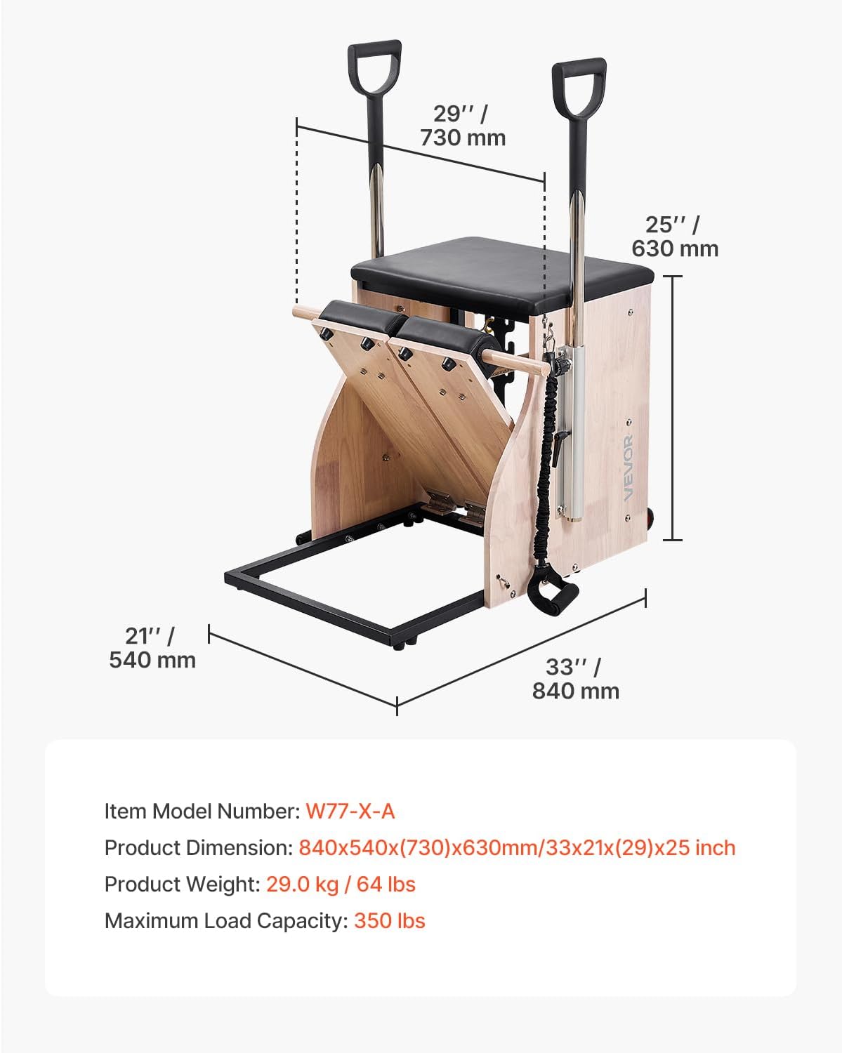 Pilates Reformer Foldable, Suitable for Intermediate and Beginners Users, Pilates Equipment for Home Gym Studio Use with 4 Adjustable Resistance Spring, Up to 400 LBS