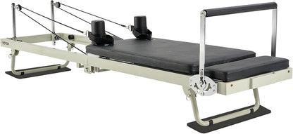 Pilates Reformer Foldable, Suitable for Intermediate and Beginners Users, Pilates Equipment for Home Gym Studio Use with 4 Adjustable Resistance Spring, Up to 400 LBS
