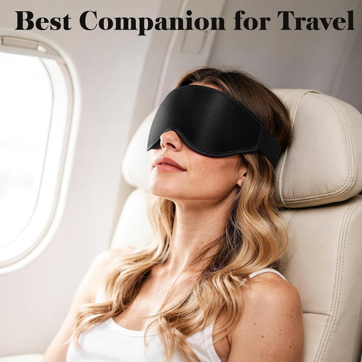 3D Eye Mask Sleep Mask for Men & Women, Black